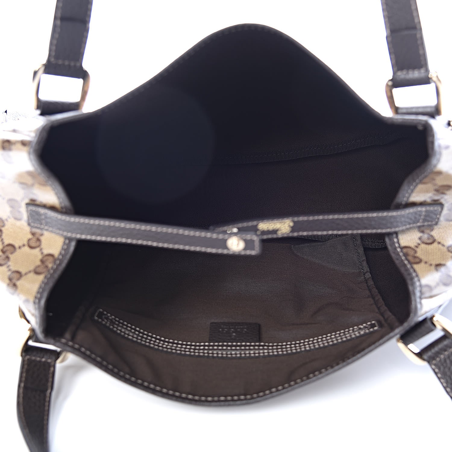 Gucci Crystal Monogram Medium Abbey Shoulder Bag Dark Brown 7 of 9