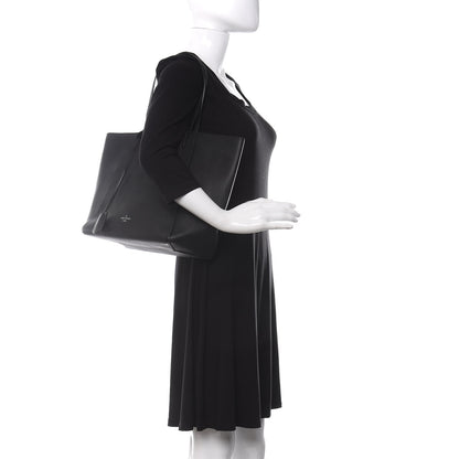 Louis Vuitton Calfskin Lockme Cabas Black 2 of 12