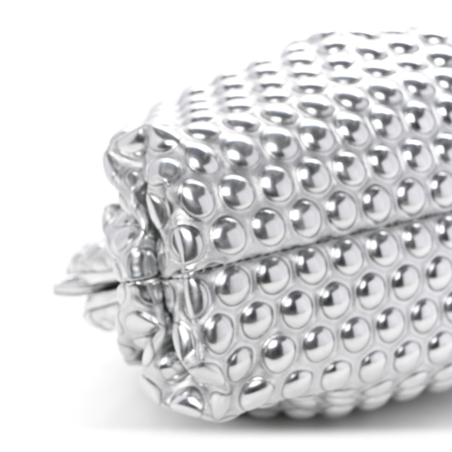 Metallic Fabric Bubble Wrap The Mini Pouch Silver