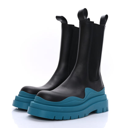 Bottega Veneta Calfskin Womens The Tire Chelsea Boots 37.5 Black Blaster 3 of 7