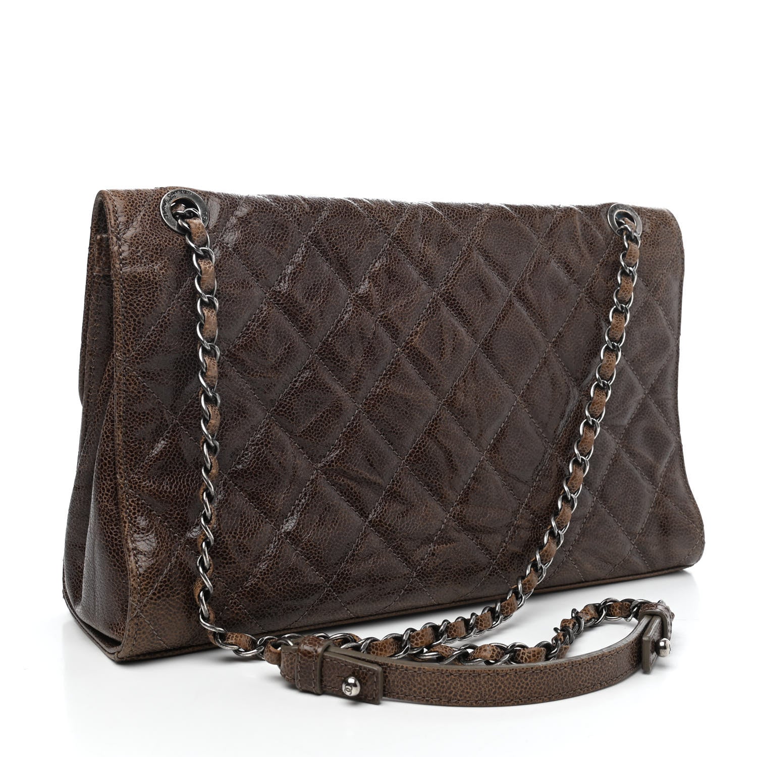 Chanel Crumpled Grained Calfskin Jumbo CC Crave Flap Beige 2 of 4