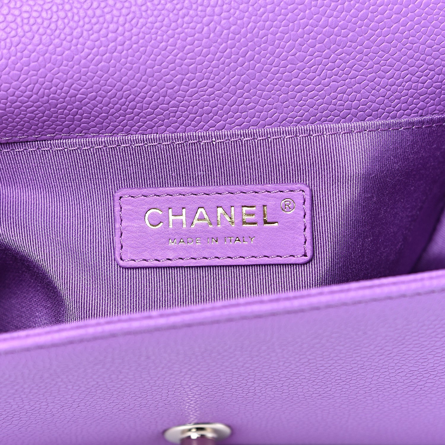 Chanel Caviar Quilted Small Boy Flap Violet 4 of 8