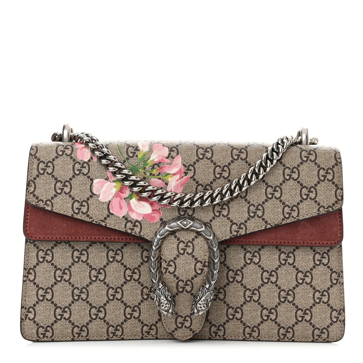GG Supreme Monogram Blooms Small Dionysus Shoulder Bag Beige Multicolor Dry Rose