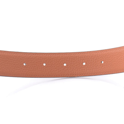 Hermes Box Togo 32mm Guilloche H Belt 85 Black Orange 8 of 11