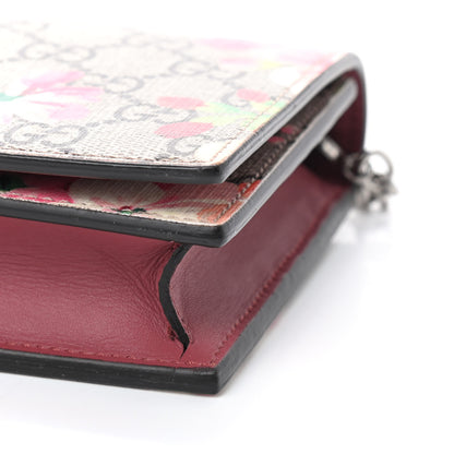 Gucci GG Supreme Monogram Blooms Chain Wallet Beige Multicolor Dry Rose 8 of 8