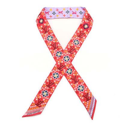 Louis Vuitton Silk Monogram Flowers Forever Bandeau Red 1 of 4