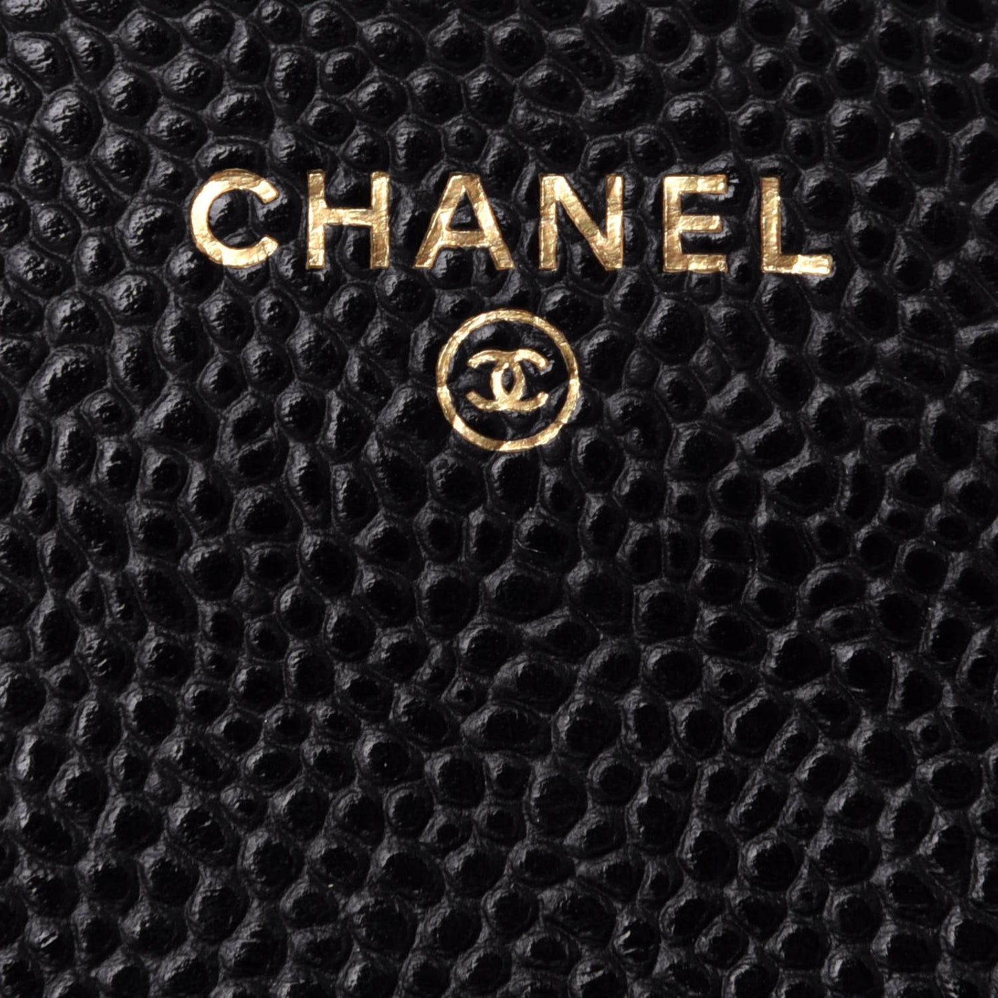 Caviar Quilted Flap Card Holder Wallet Black
