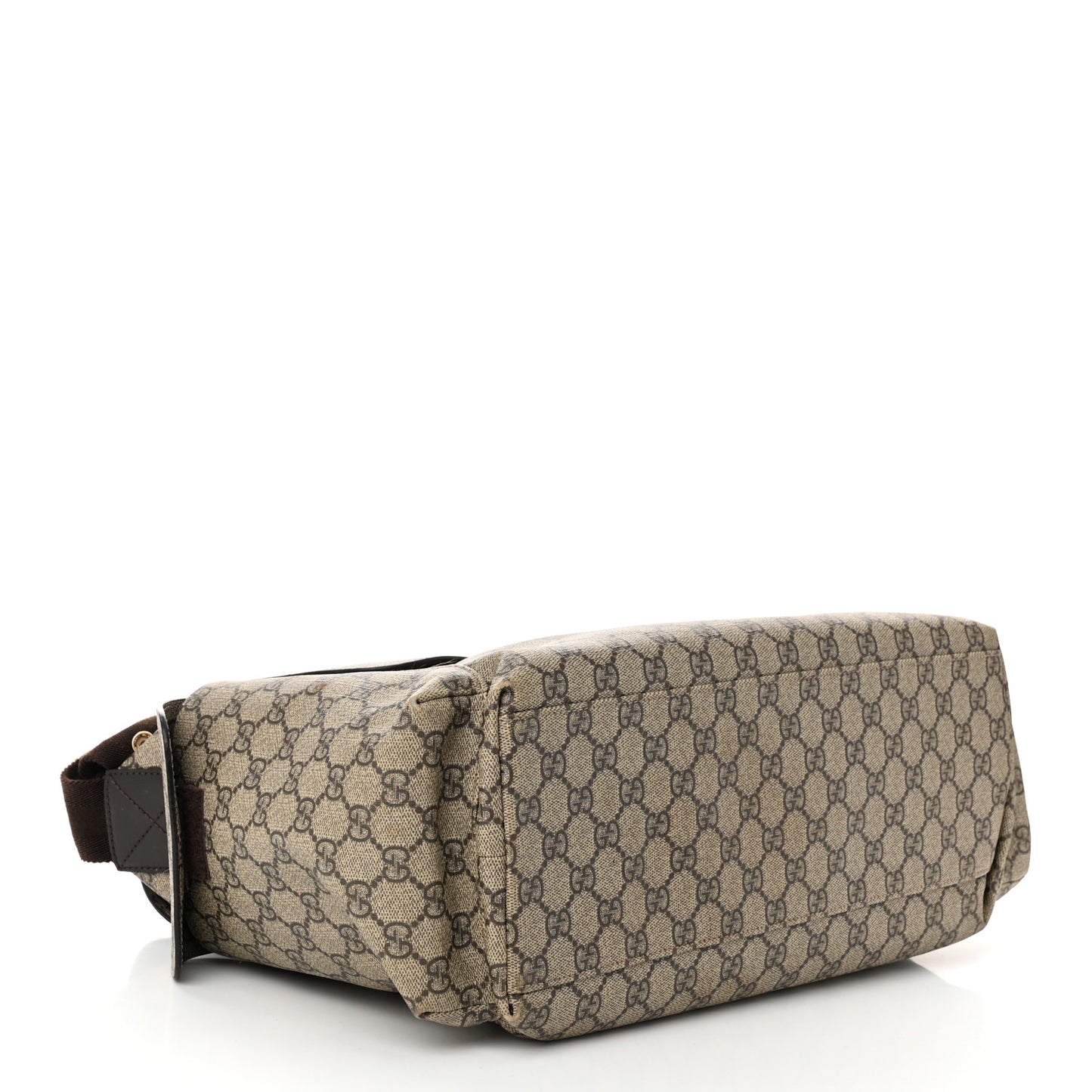 GG Plus Monogram Messenger Diaper Bag Dark Brown