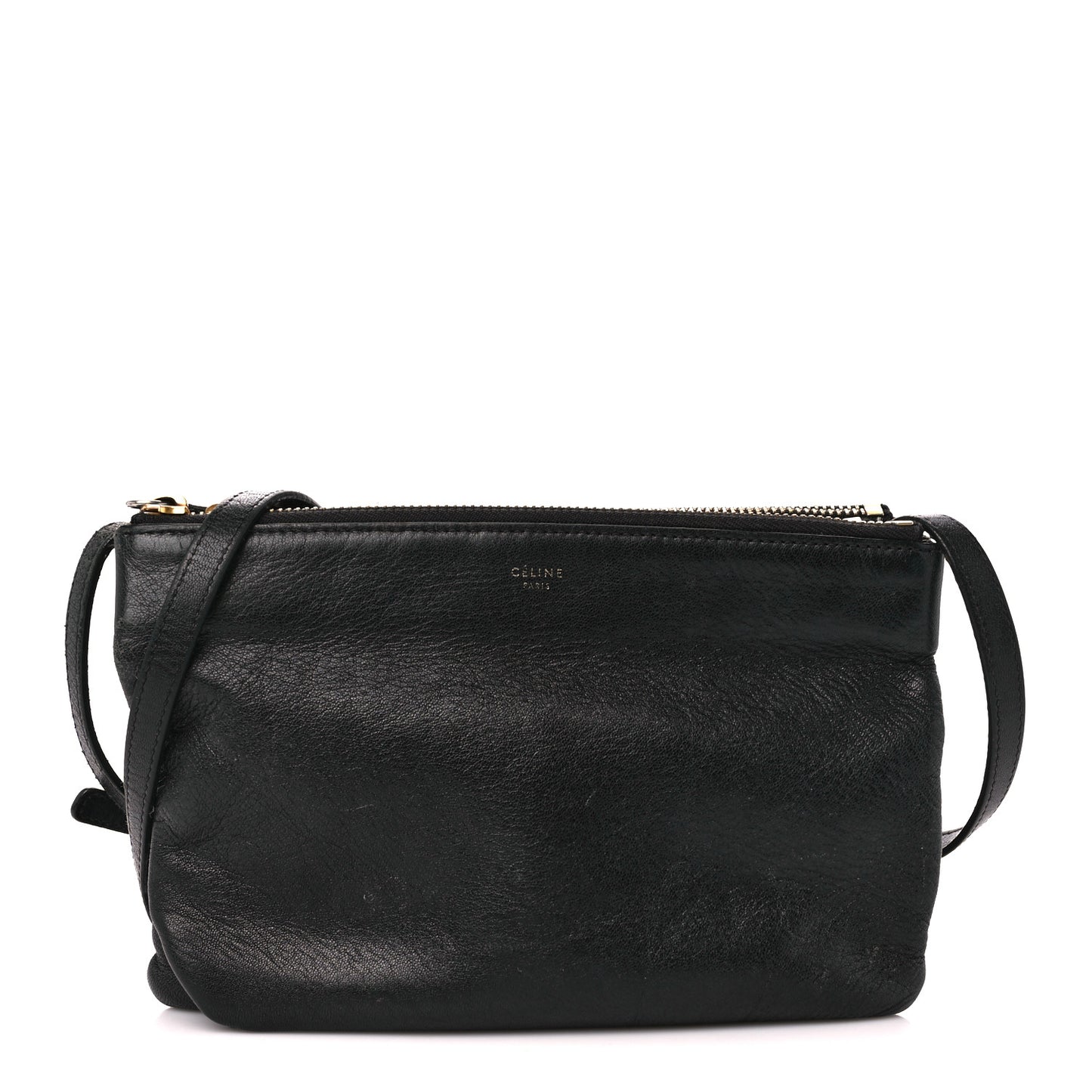 Lambskin Small Trio Crossbody Bag Black