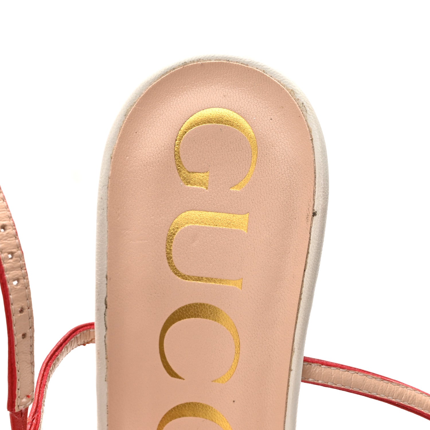 Gucci Calfskin Crystal GG Isa Ankle Strap Mid Heel Sandals 40 Multicolor 8 of 11