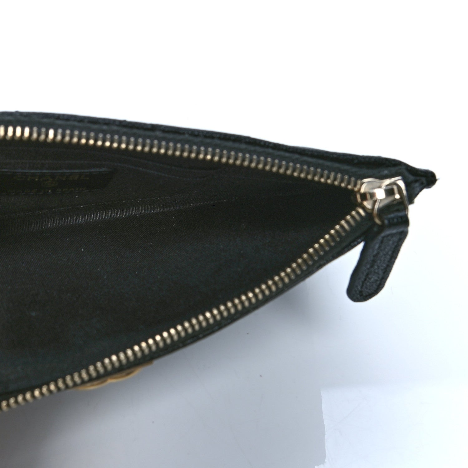 Chanel Caviar Quilted Classic Zip Boy Pouch Black 4 of 6