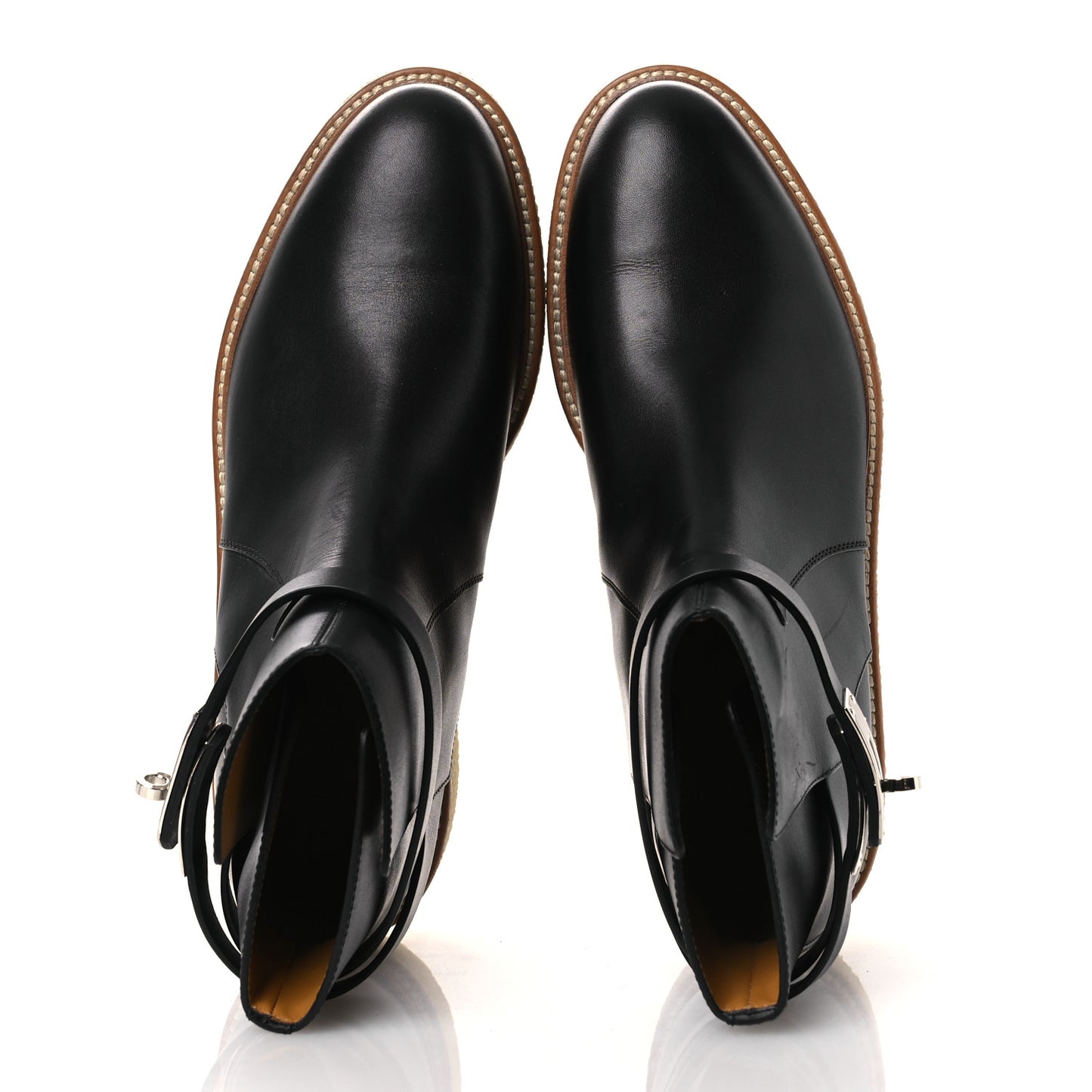 Calfskin Follow Ankle Boots 41 Black