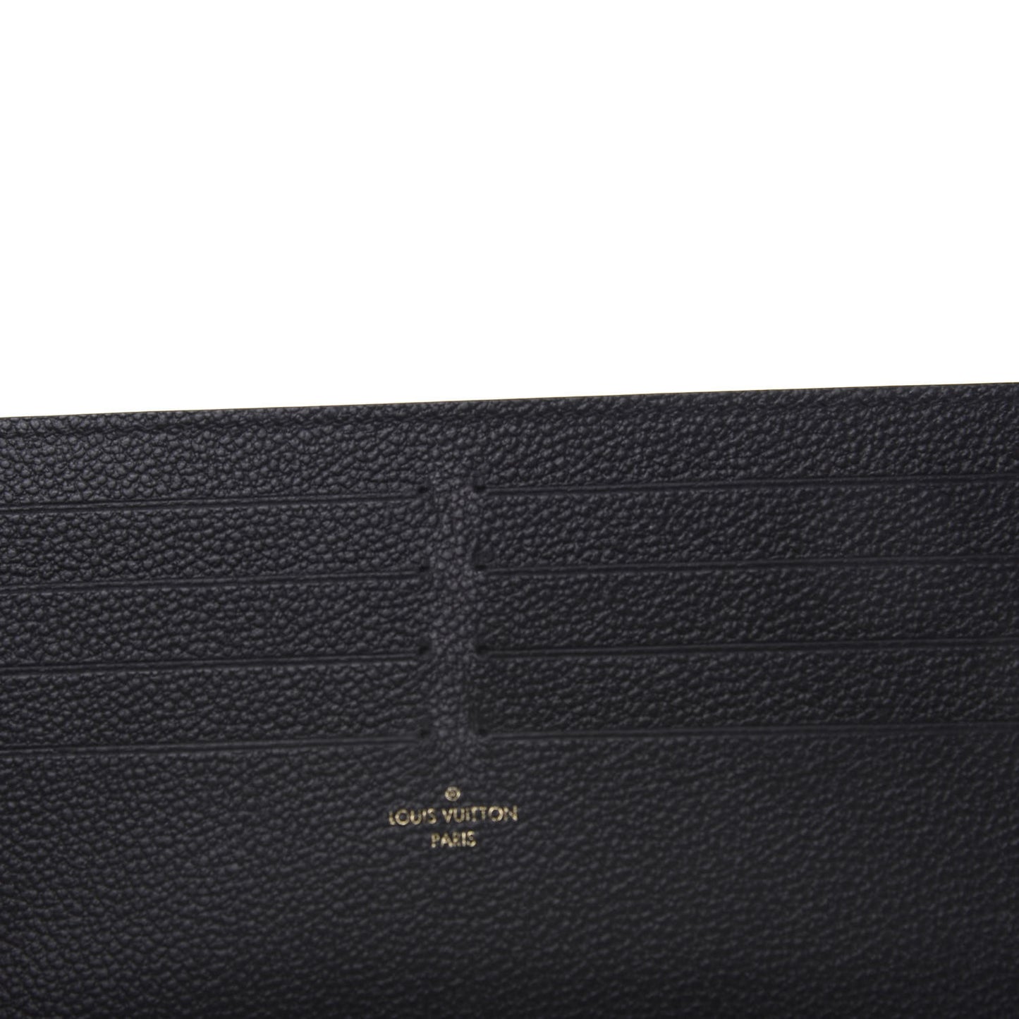 Calfskin Felicie Chain Wallet Card Holder Insert Black