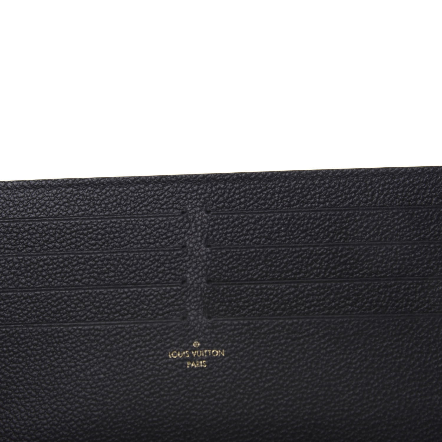 Louis Vuitton Calfskin Felicie Chain Wallet Card Holder Insert Black 8 of 10