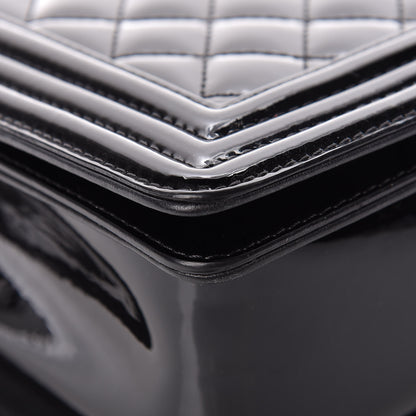 Chanel Patent Calfskin Quilted New Medium Plexiglass Boy Flap Black 9 of 12