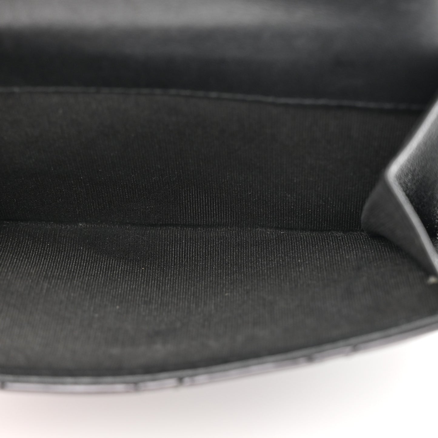 Patent Quilted Brilliant Compact Wallet Black