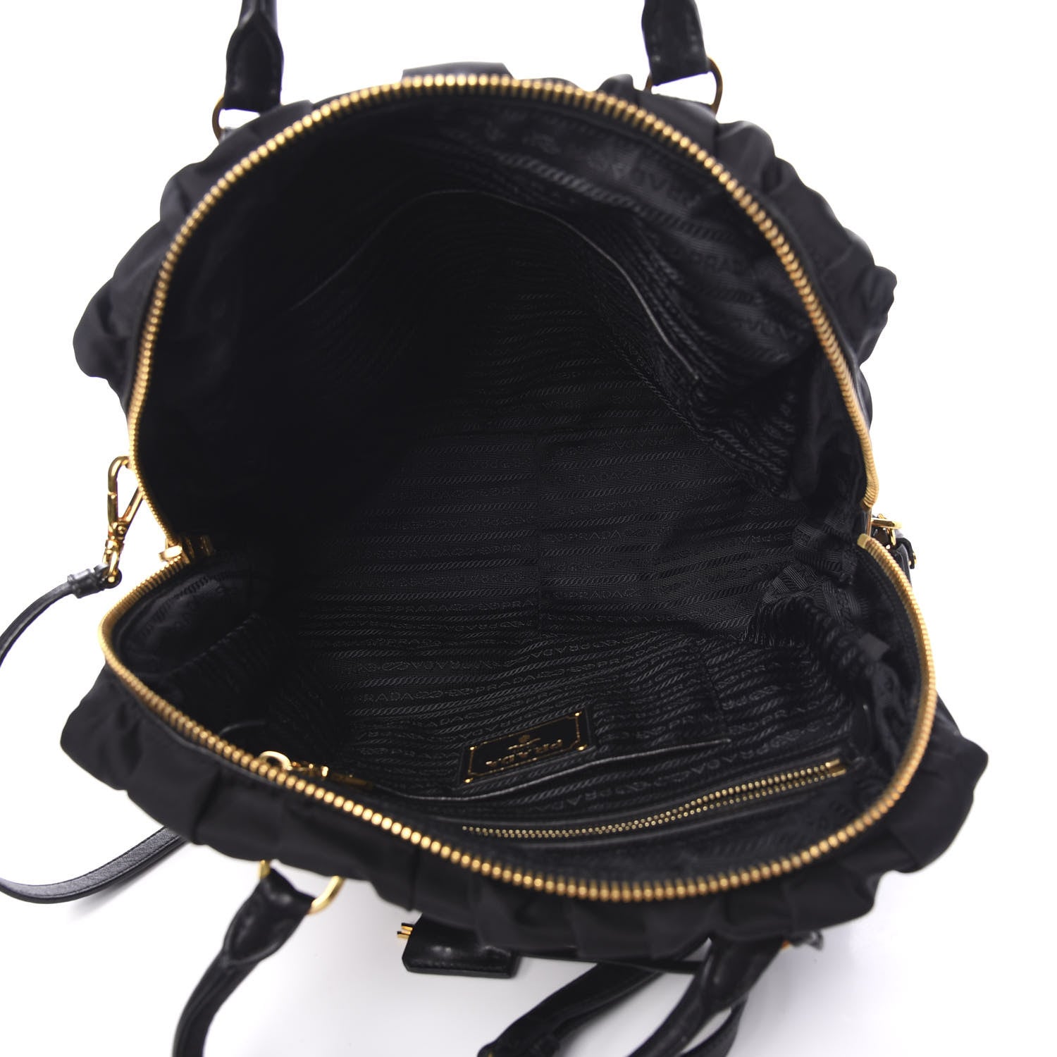 Prada Tessuto Nylon Gaufre Tote Black 4 of 9