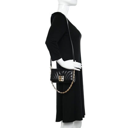Givenchy Calfskin Quilted Micro 4G Soft Bag Black 2 of 10