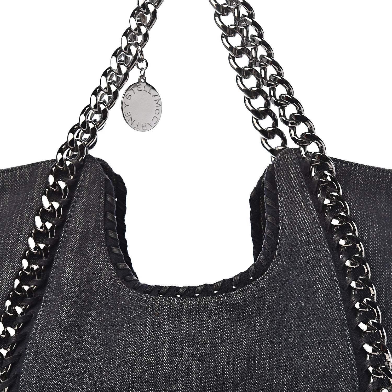 Stella McCartney Denim Chain Falabella Tote Blue 8 of 8