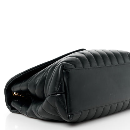 Saint Laurent Calfskin Y Quilted Monogram Medium Loulou Chain Satchel Black 10 of 13