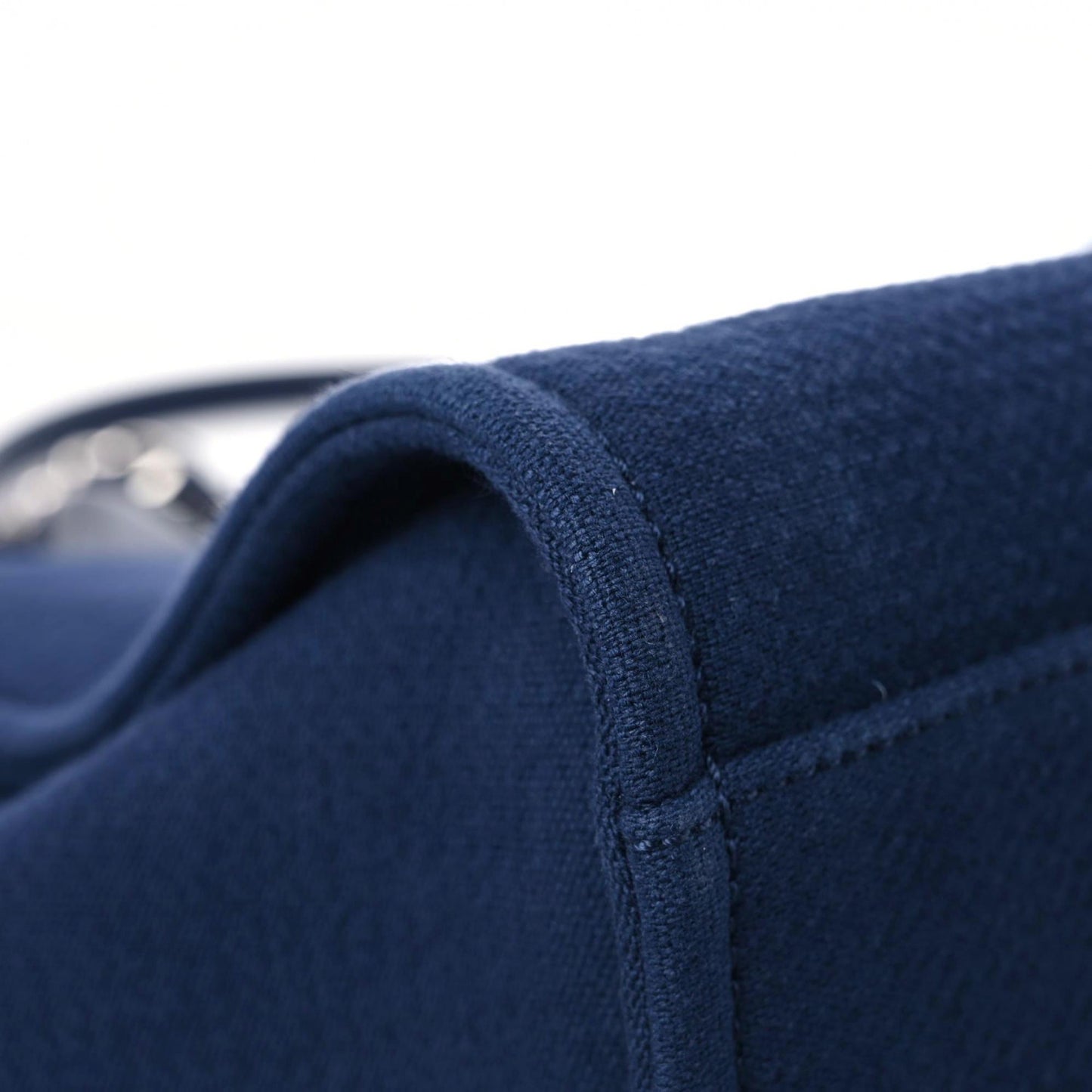 Mixed Fibers Calfskin Medium Deauville Tote Dark Blue