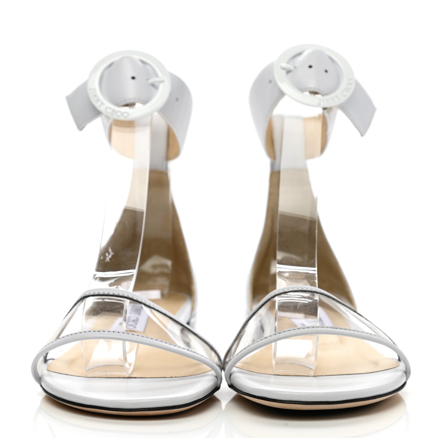 Jimmy Choo Calfskin Sandals 35.5 White 2 of 11
