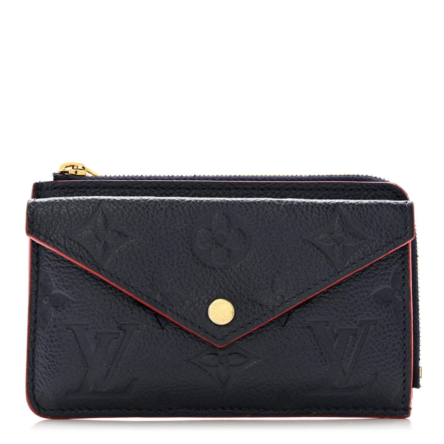 Empreinte Recto Verso Card Holder Marine Rouge