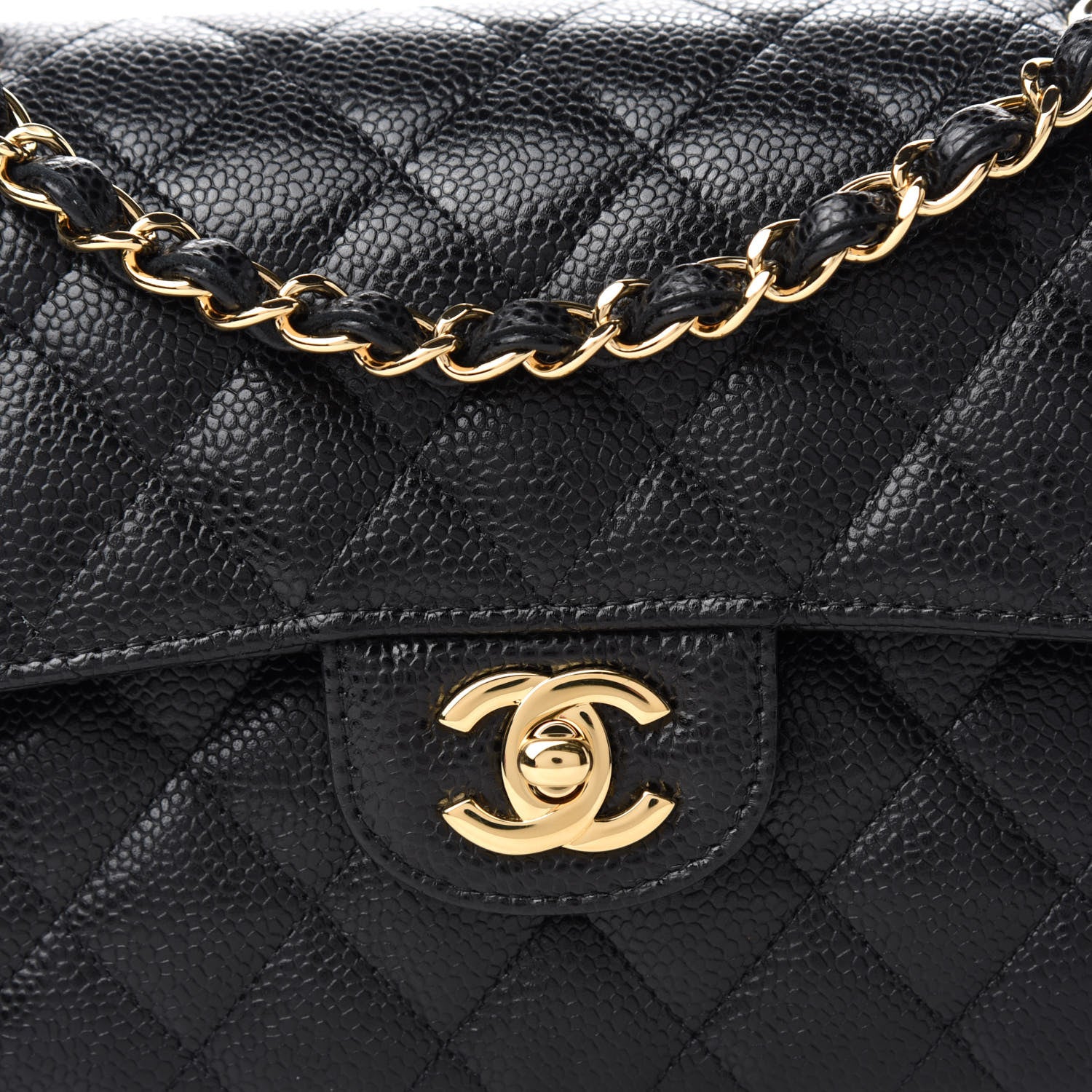 Chanel Caviar Quilted Small Double Flap Black 10 of 11