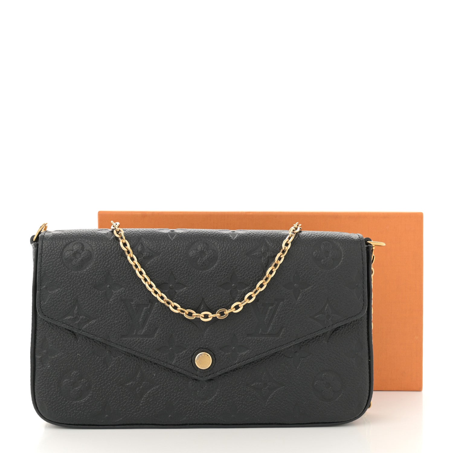 Louis Vuitton Empreinte Pochette Felicie Chain Wallet Black 12 of 12
