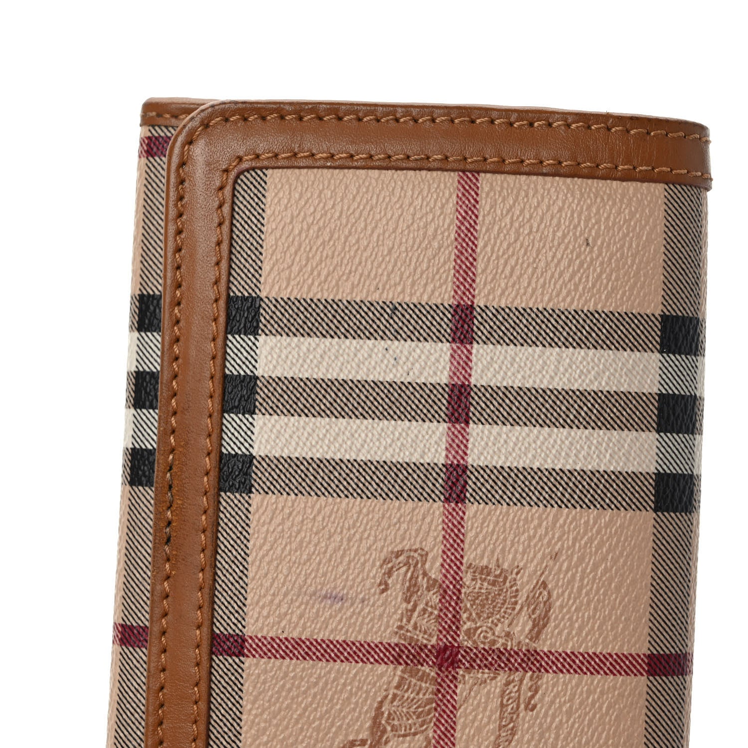 Burberry Haymarket Check Penrose Continental Wallet Chocolate 8 of 8