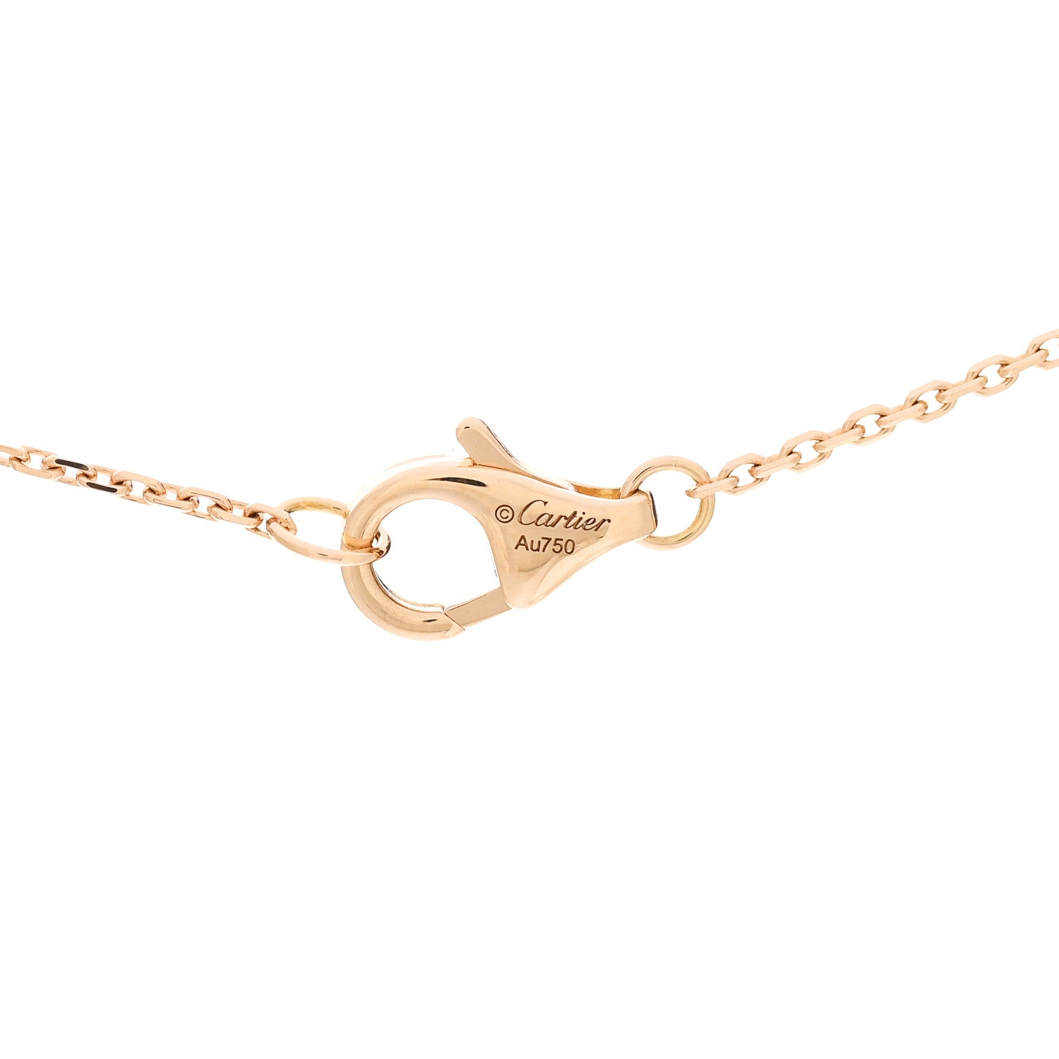 Cartier 18K Yellow Gold Diamond Mother of Pearl XS Amulette de Cartier Pendant Necklace 4 of 5