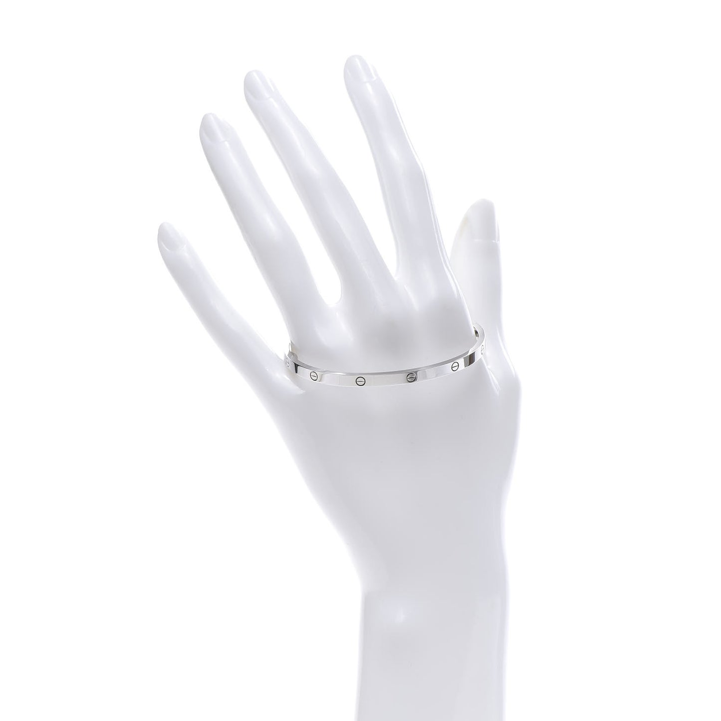 18K White Gold Small LOVE Bracelet 17