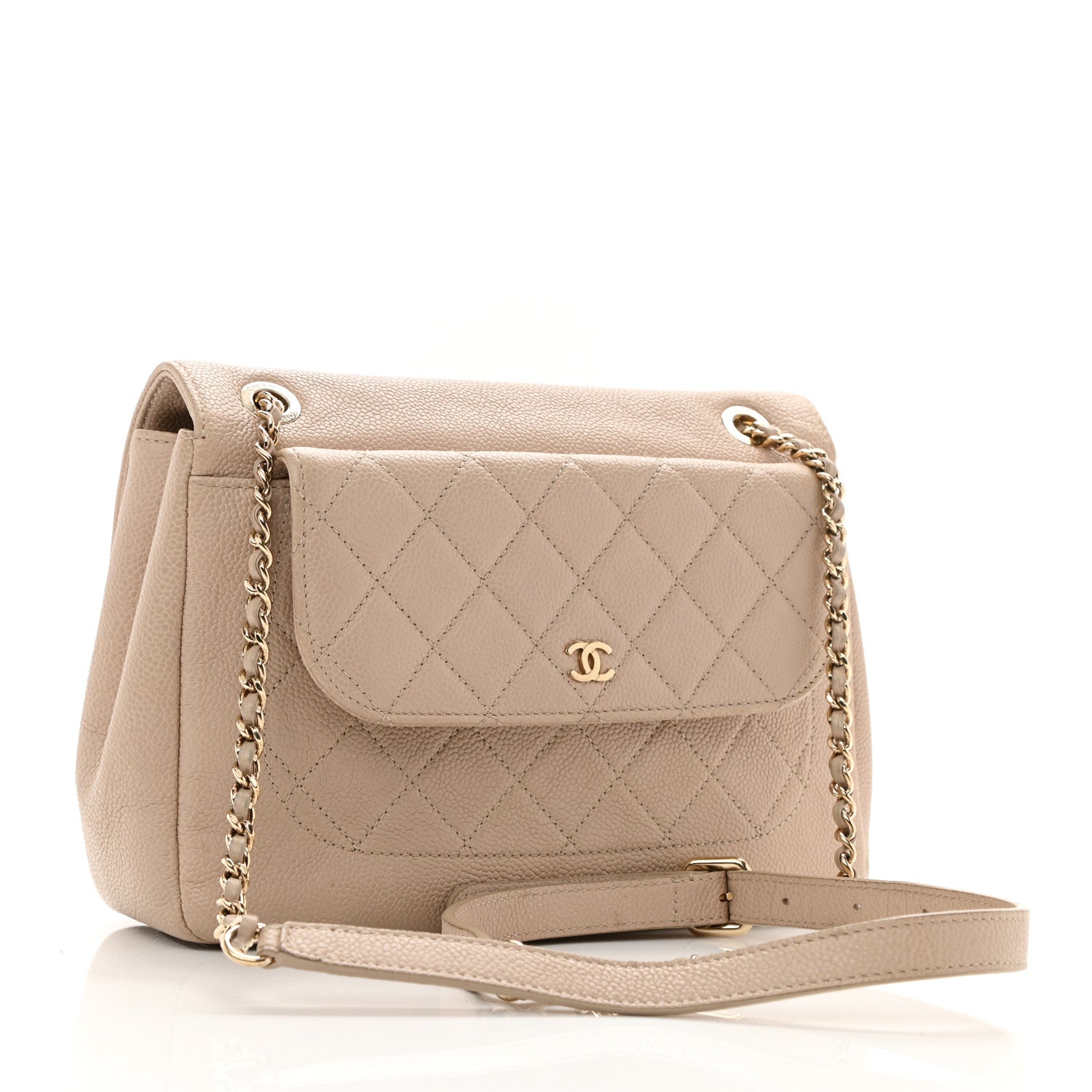 Chanel Caviar Small Flap Light Beige 3 of 11