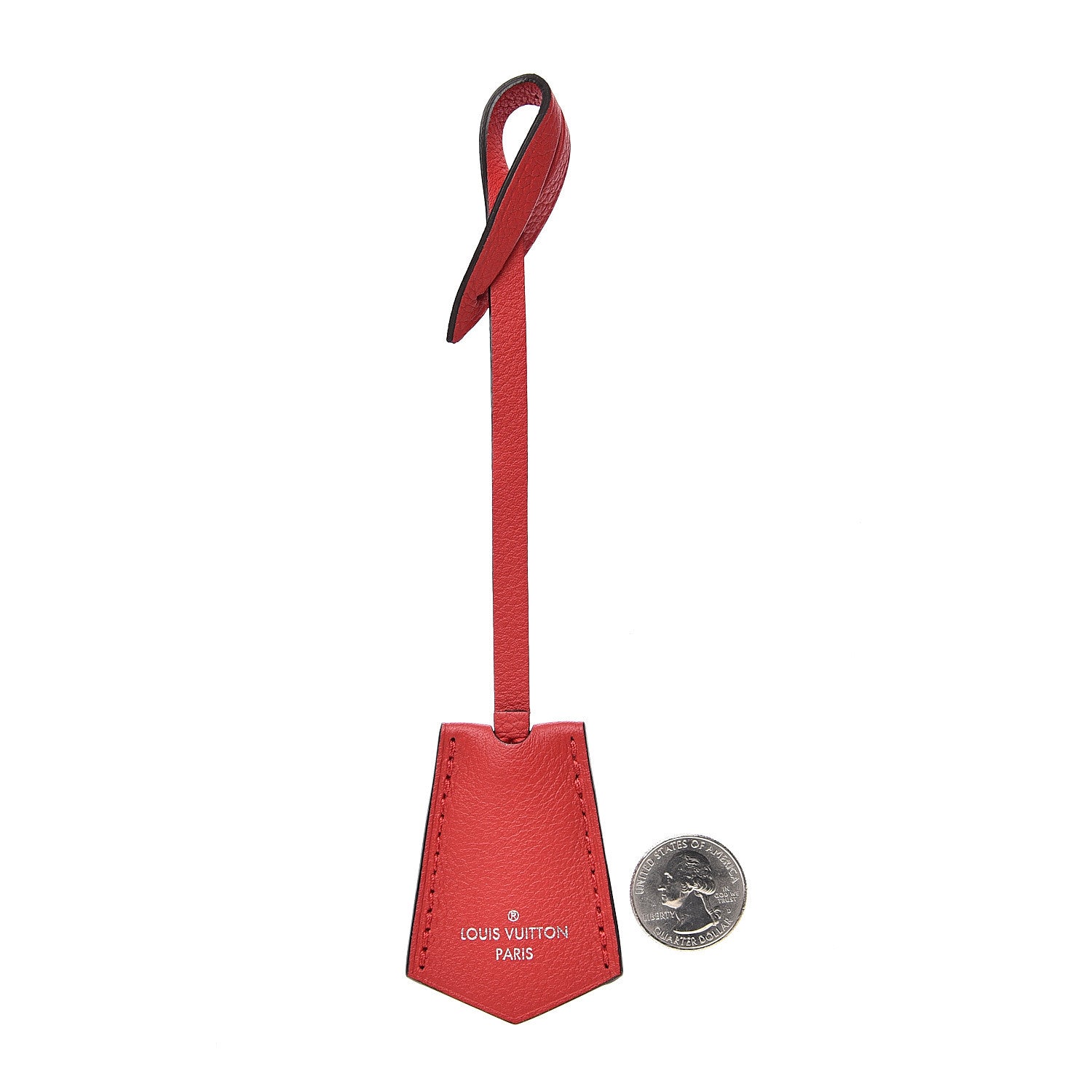 Louis Vuitton Calfskin Lockme Key Bell Holder Rubis 2 of 4