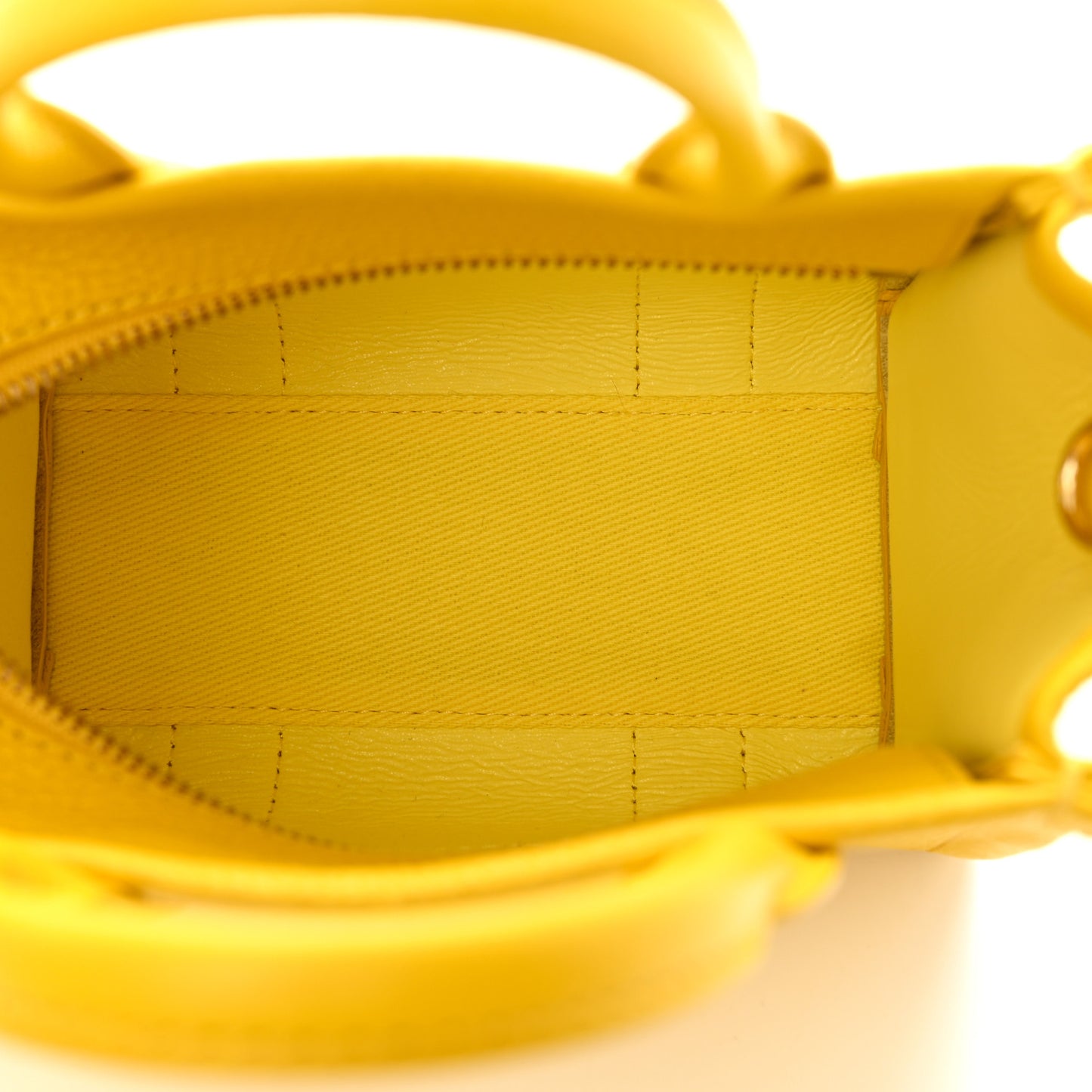 Grained Calfskin Micro The Tote Bag Yellow