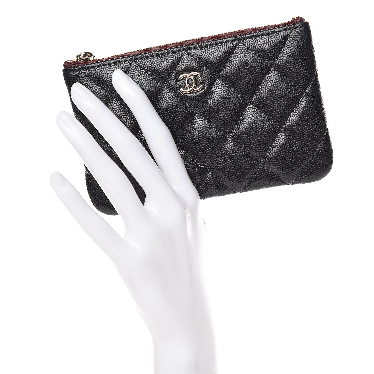 Chanel Caviar Quilted Small Cosmetic Case Black 2 of 10