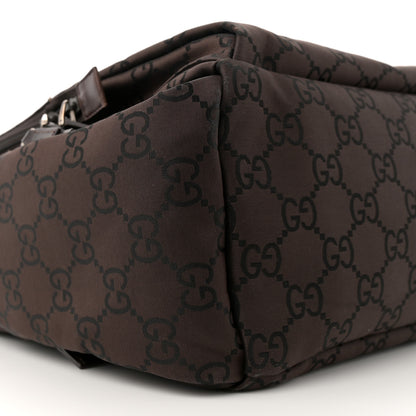 Gucci Nylon Monogram Extra Large Satchel Dark Brown 9 of 13