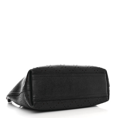 Chanel Caviar Perforated Drawstring CC Bag Black Orange 4 of 16