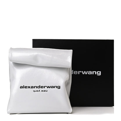 Alexander Wang Patent Lunch Bag Foldover Clutch White 11 of 11