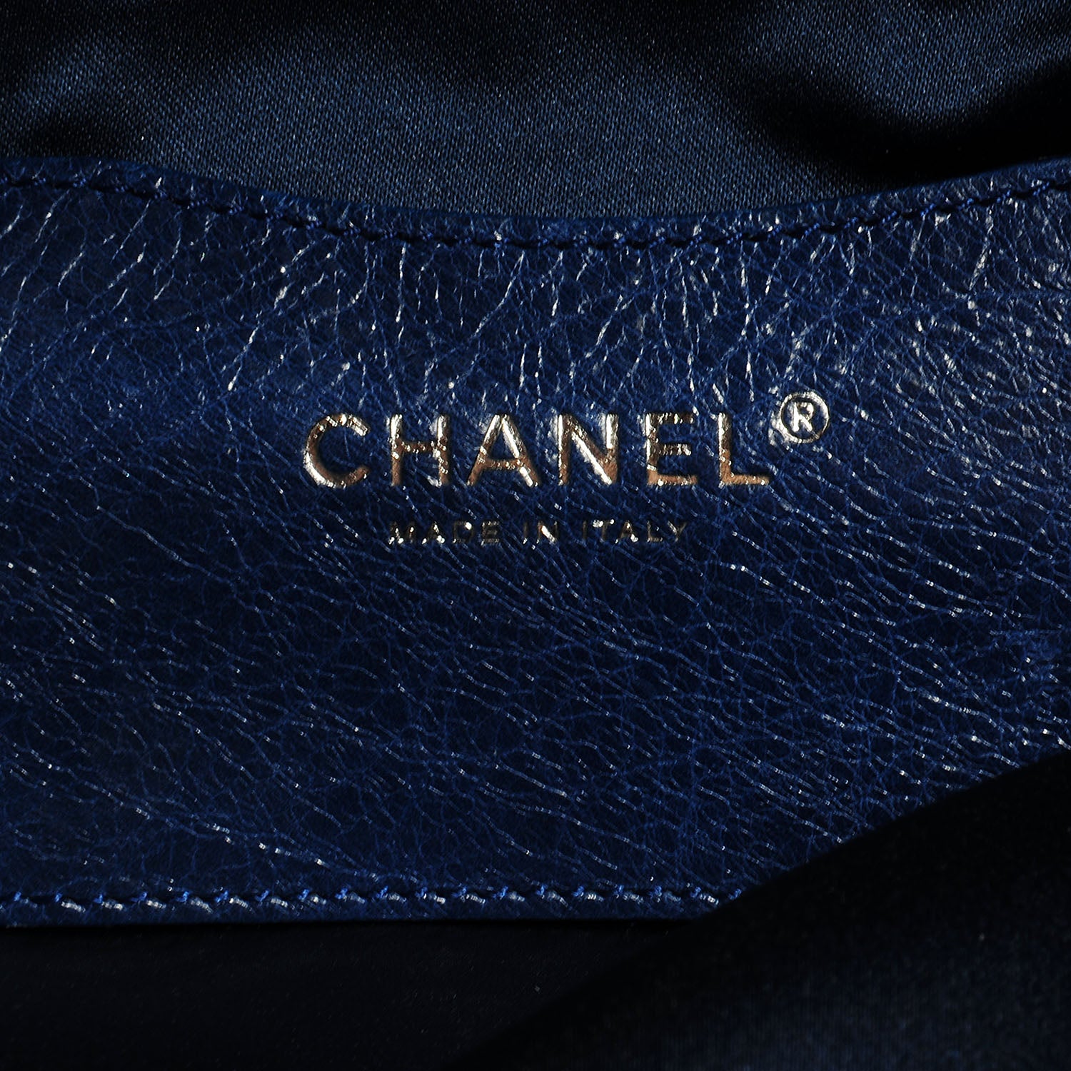 Chanel Glazed Calfskin XL On The Road Tote Dark Blue 6 of 7