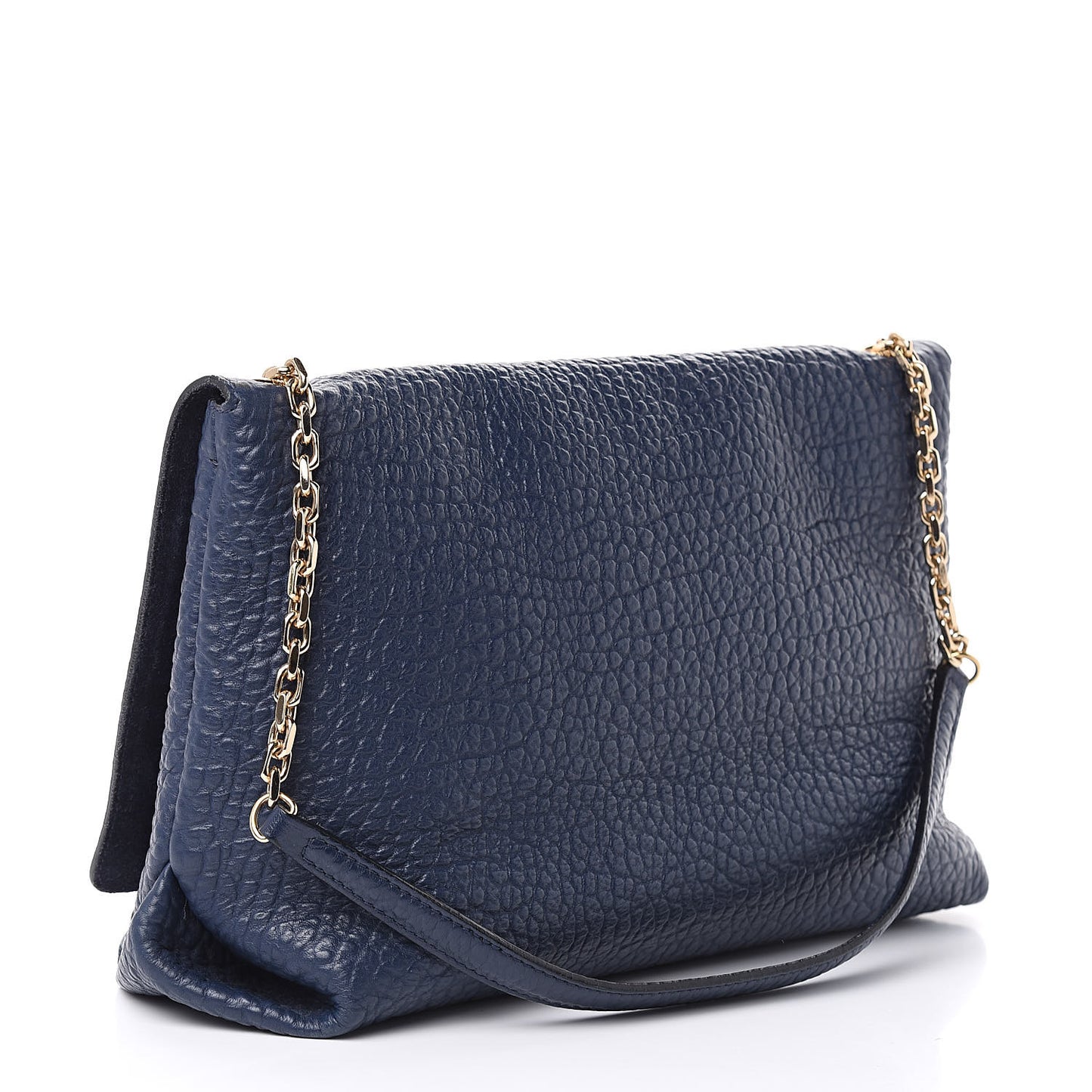 Signature Grain Large Mildenhall Shoulder Bag Blue Carbon