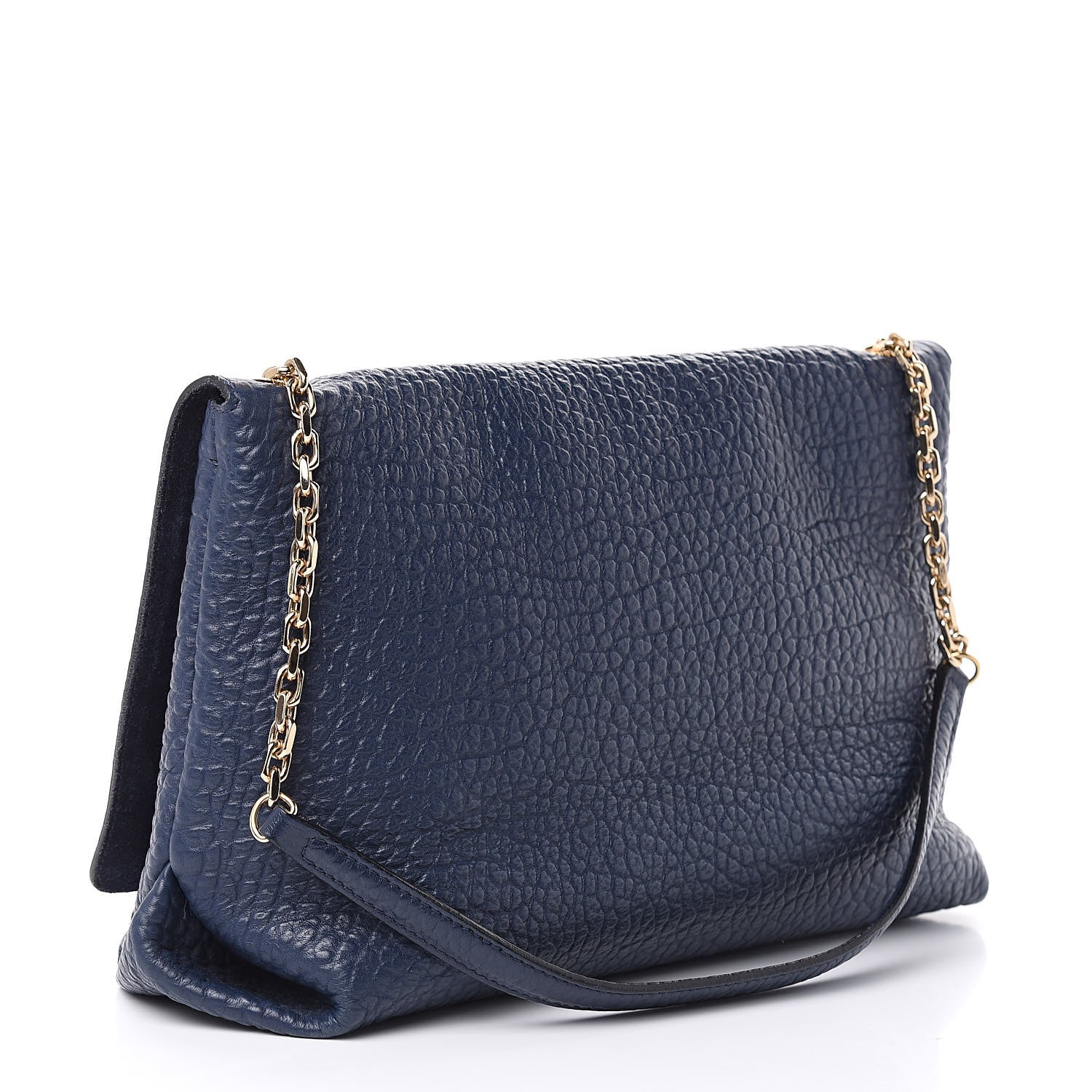 Burberry Signature Grain Large Mildenhall Shoulder Bag Blue Carbon 3 of 15