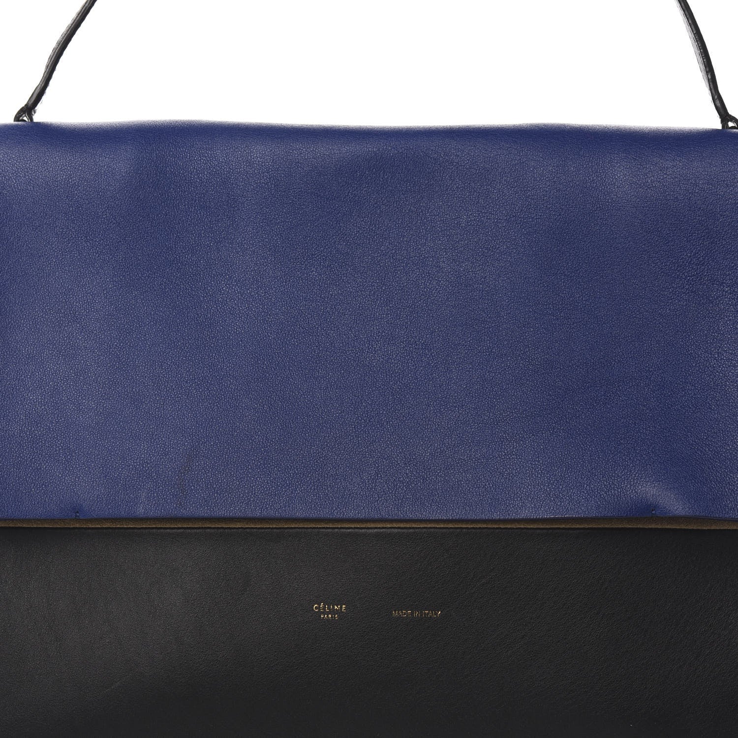 Celine Calfskin Suede All Soft Shoulder Bag Indigo 7 of 9
