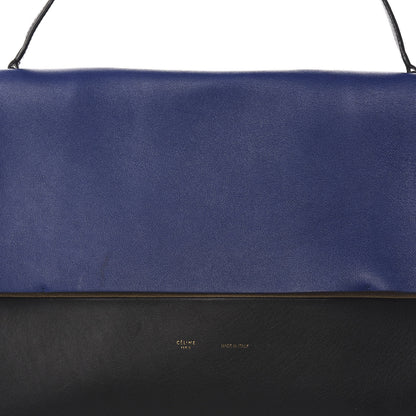 Celine Calfskin Suede All Soft Shoulder Bag Indigo 7 of 9