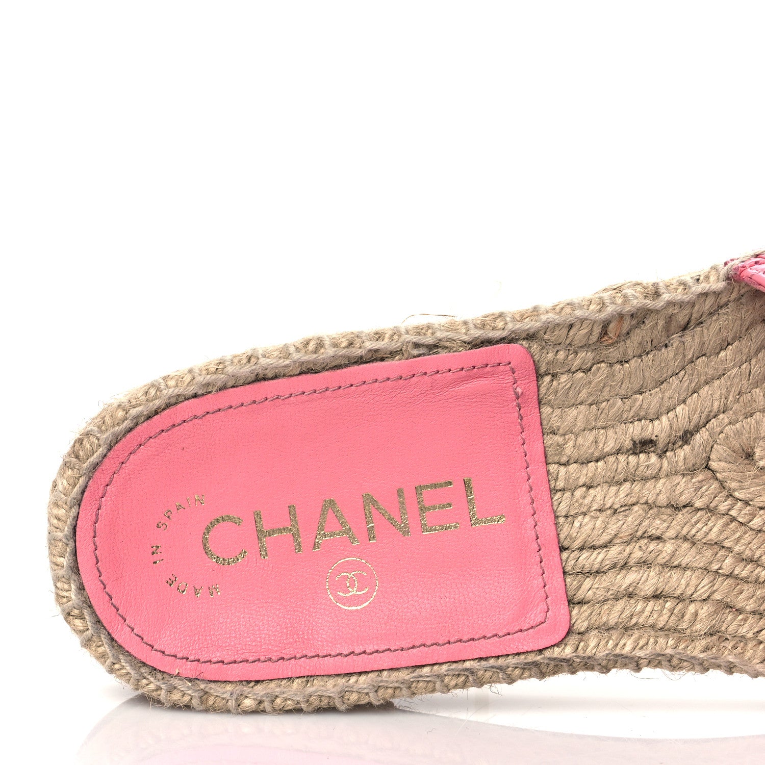 Chanel Lambskin Quilted CC Espadrille Slip On Sandals 39 Pink 7 of 10