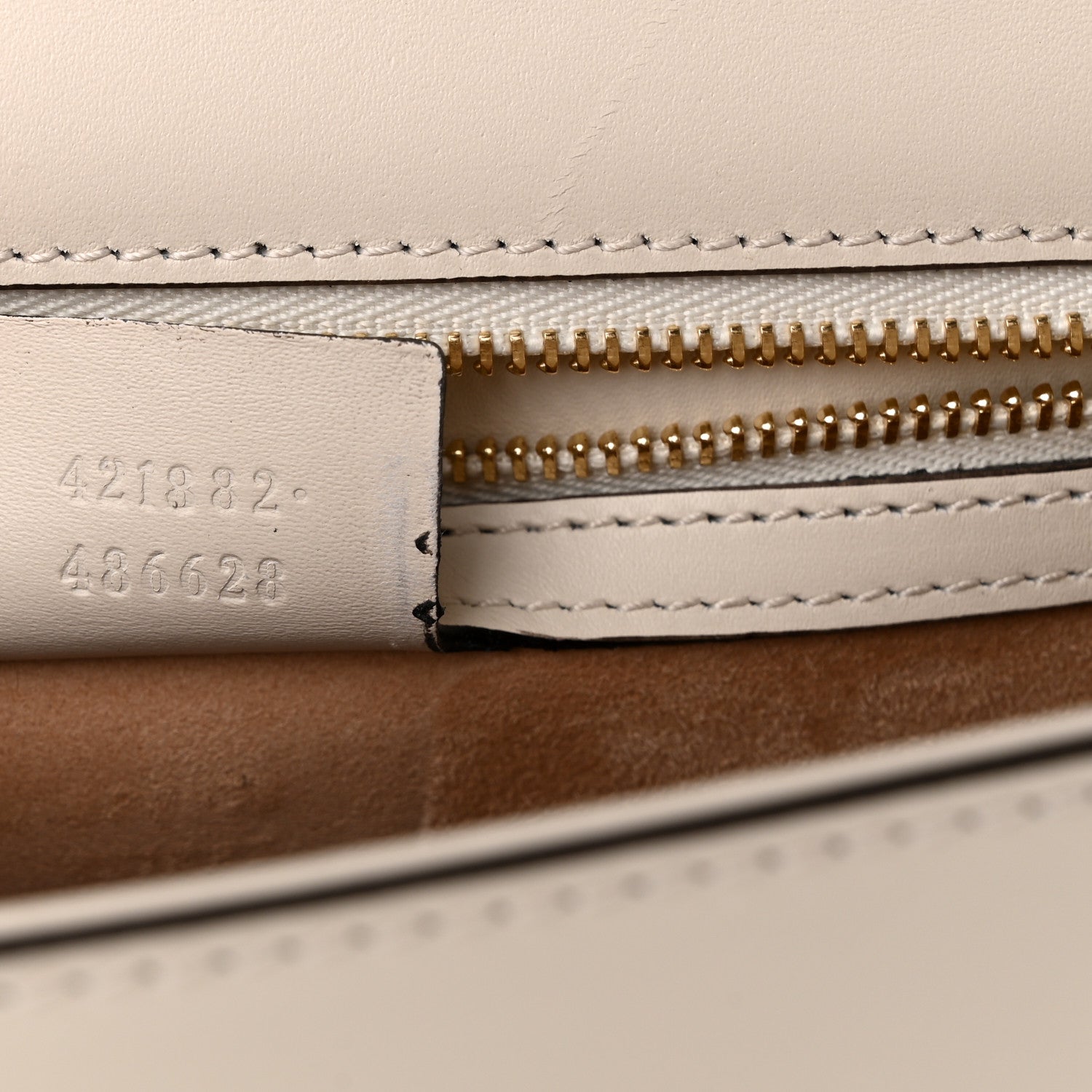 Gucci Calfskin Small Sylvie Shoulder Bag Off White 6 of 9