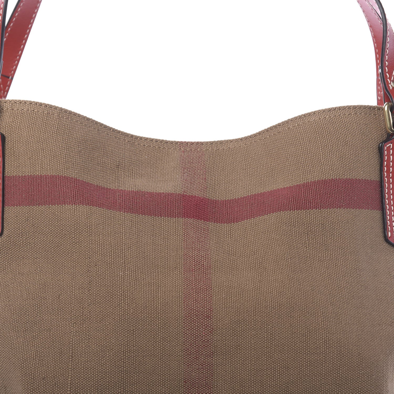 Burberry Canvas Mega Check Medium Maidstone Cadmium Red 9 of 12