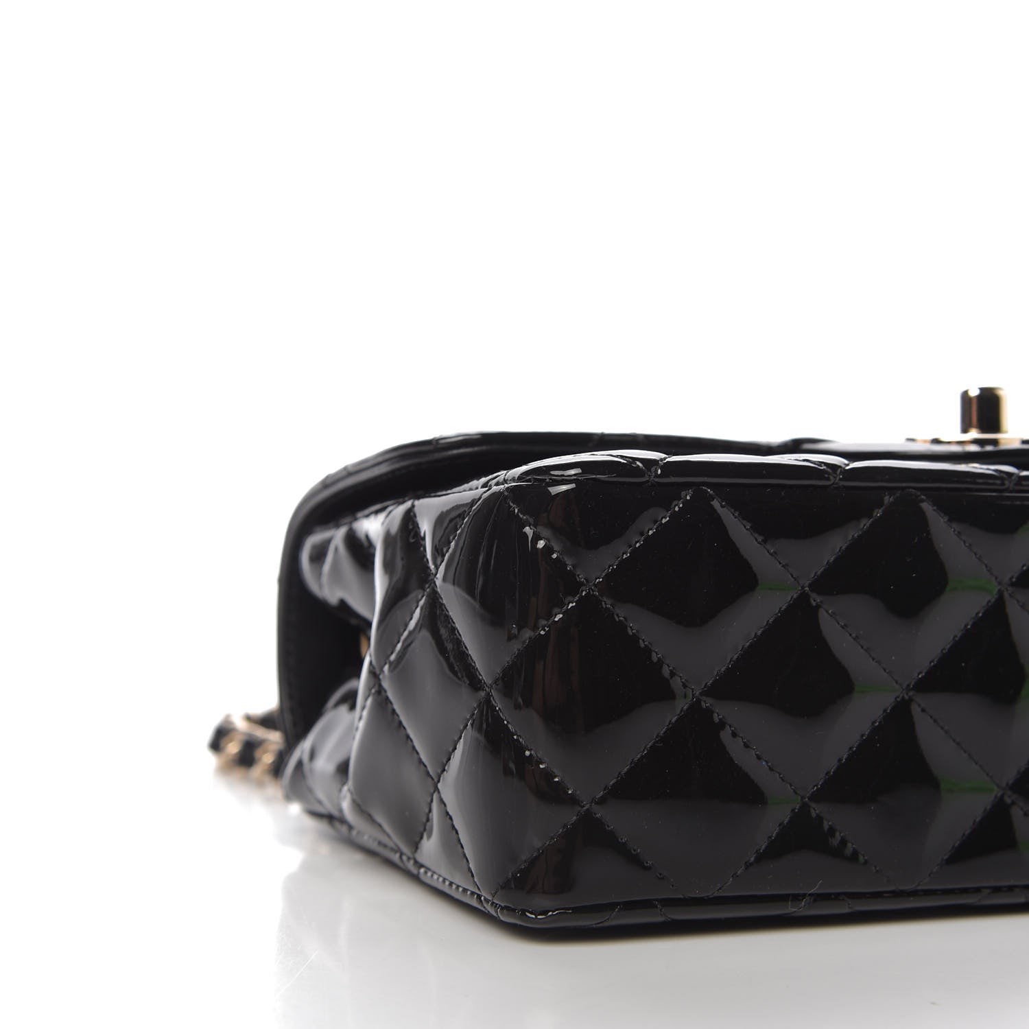 Chanel Patent Calfskin Quilted Mini Rectangular Flap Black 8 of 11