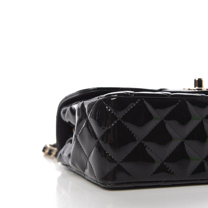 Chanel Patent Calfskin Quilted Mini Rectangular Flap Black 8 of 11