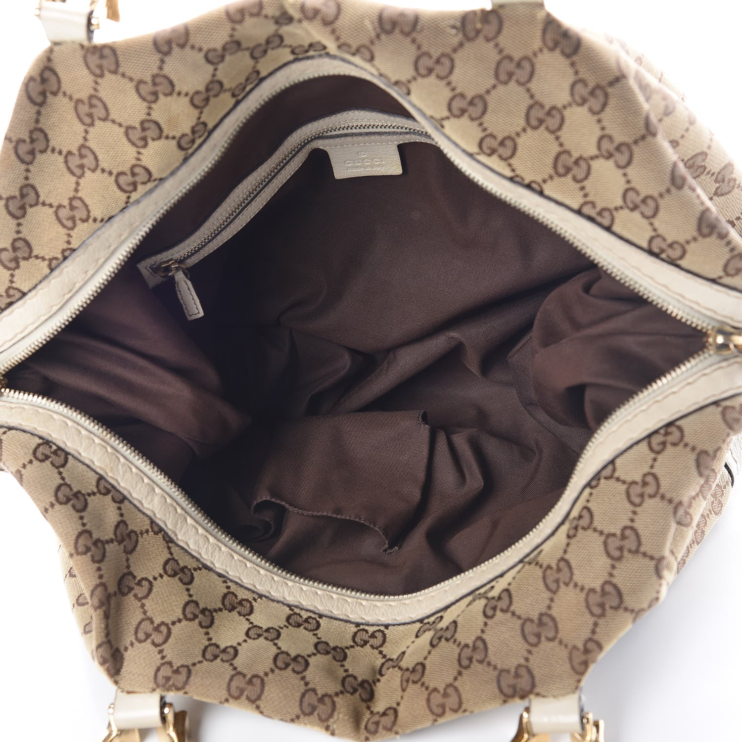 Gucci Monogram Horsebit Nail Medium Boston White 5 of 19
